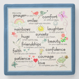 Porta-copo De Pedra Minha Oração Por Vocês Bençãos