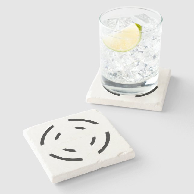 Porta-copo De Pedra Mínimo simples adicione seu brilho de texto de fot (Lateral)