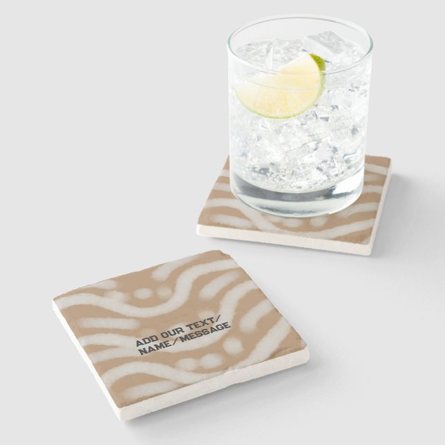 Porta-copo De Pedra Mínimo simples adicione seu brilho de texto de fot (Lateral)