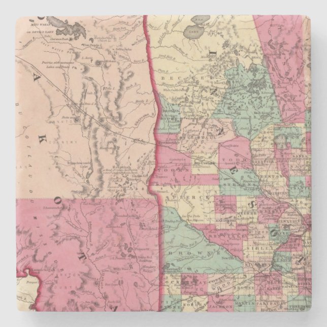 Porta-copo De Pedra Minnesota e Dakota (Frente)