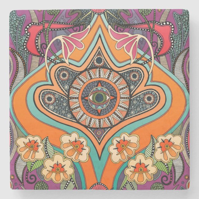 Porta-copo De Pedra MINNIE Coaster de pedra roxa (Frente)