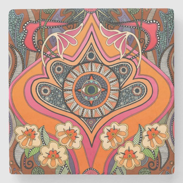 Porta-copo De Pedra MINNIE henna Stone Porta copos (Frente)