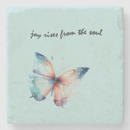 Porta-copo De Pedra Mint Joy Rises da Borboleta da Alma