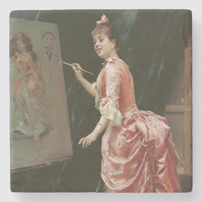 Porta-copo De Pedra Model Fazer Mishead (por Raimundo de Madrazo) (Frente)