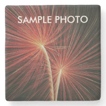 Modelo de festa de foto personalizada com fogos de
