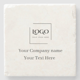 Porta-copo De Pedra Modelo de logotipo personalizado elegante