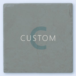 Porta-copo De Pedra Modelo de Monograma Personalizável na moda