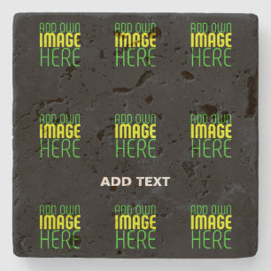 PORTA-COPO DE PEDRA MODELO DE TEXTO DE IMAGEM PRETA SIMPLES EDITÁVEL M