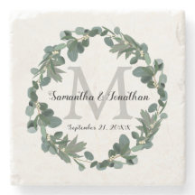 Moderno Eucalyptus Wreath Monogramas