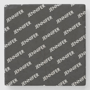 Porta-copo De Pedra Moderno Extravagante Você O Nomeia Preto Personali