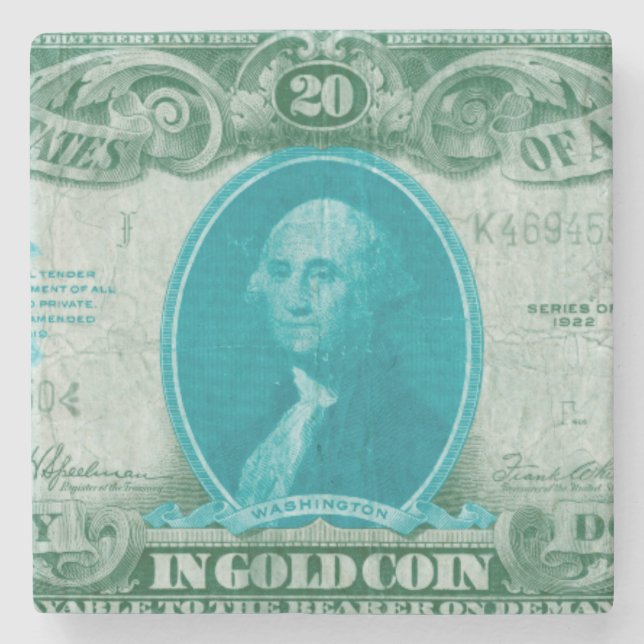 Porta-copo De Pedra Moeda Moderna V (Frente)