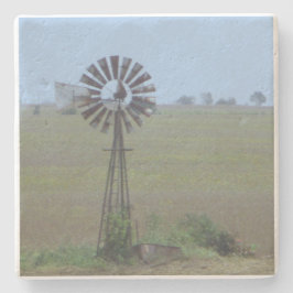 Porta-copo De Pedra Moinho de Vento Rústico