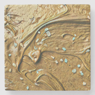 Porta-copo De Pedra Molas de sorvete de chocolate derretidas