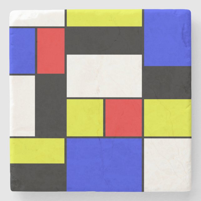 Porta-copo De Pedra Mondriaan #20 (Frente)
