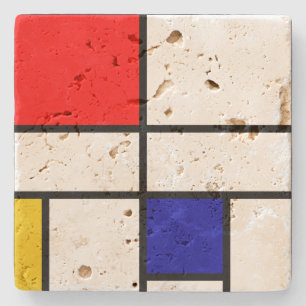 Porta-copo De Pedra Mondrian 3