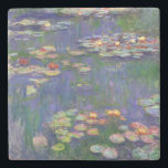 Porta-copo De Pedra Monet Water Lily - Pintura de plataforma<br><div class="desc">Monet Water Lily - Esta pintura clássica de Monet foi pintada por Claude Monet em 1916. Faz parte da sua famosa coleção de lírios aquáticos onde ele pinta em seu jardim em Giverney,  França. Uma pintura de obra-prima.</div>