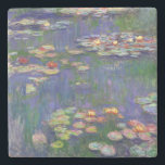 Porta-copo De Pedra Monet Water Lily - Pintura de plataforma<br><div class="desc">Monet Water Lily - Esta pintura clássica de Monet foi pintada por Claude Monet em 1916. Faz parte da sua famosa coleção de lírios aquáticos onde ele pinta em seu jardim em Giverney,  França. Uma pintura de obra-prima.</div>