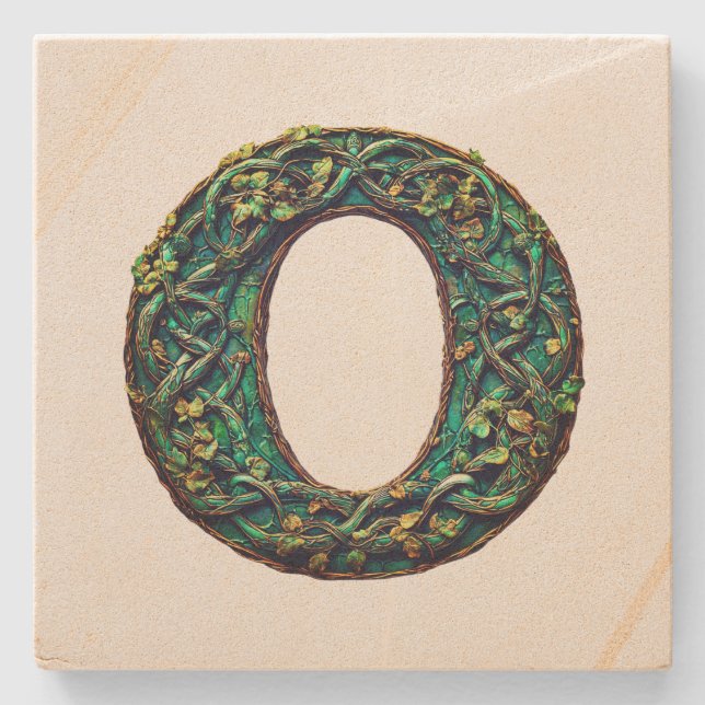 Porta-copo De Pedra Monograma (Frente)