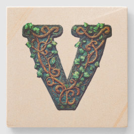 Porta-copo De Pedra Monograma