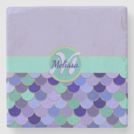 Porta-copo De Pedra 🧜 ♀️ Monograma da Sereia