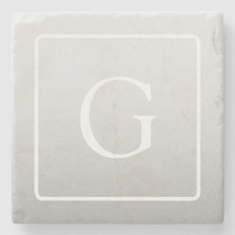 Porta-copo De Pedra Monograma de Apelido de Gradação de Cinzas Claras
