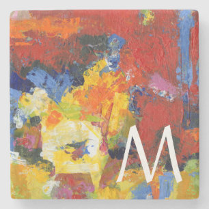 Porta-copo De Pedra Monograma   Dia da Raça