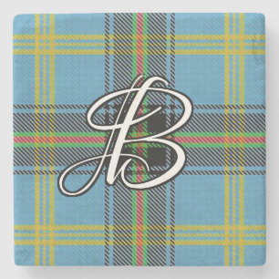 Porta-copo De Pedra Monograma do costume do Tartan de Bell do clã