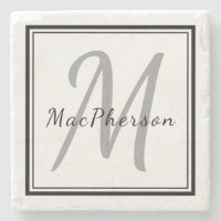 Monograma - Marble de Nome Personalizado