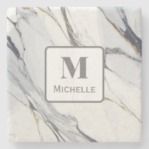 Monograma Personalizado e Cinza Branca