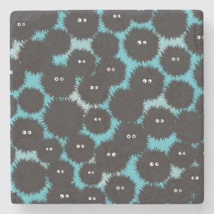 Porta-copo De Pedra Monstros engraçados e pretos