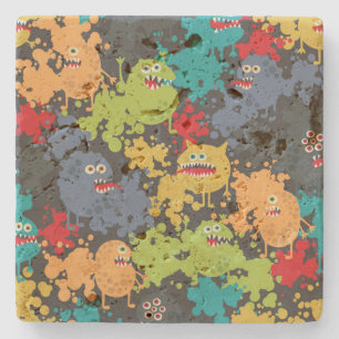 Porta-copo De Pedra Monstros engraçados fofos