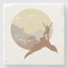 Porta-copo De Pedra Montanha Loving da vida que caminha a porta copos