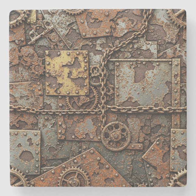 Porta-copo De Pedra Montanha-russa Steampunk (Frente)