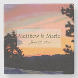 Porta-copo De Pedra Montanha Sunset