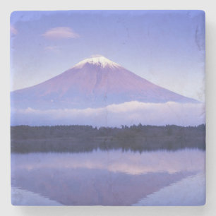 Porta-copo De Pedra Monte Fuji com Nuvem Lenticular, Lago Motosu,
