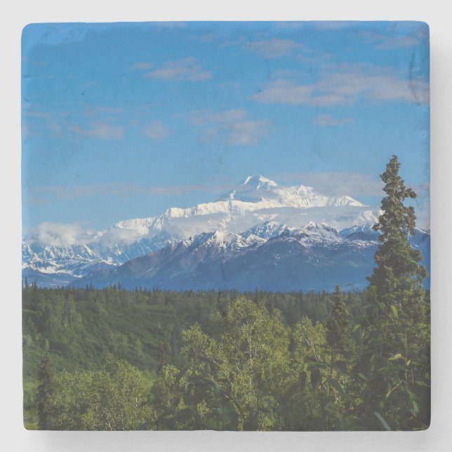 Porta-copo De Pedra Monte McKinley do Alaska (Frente)