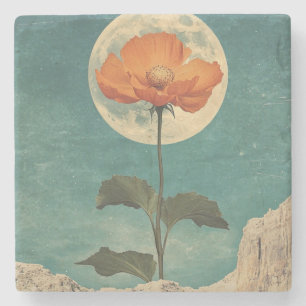 Porta-copo De Pedra Moonlit Orange Bloom - Vintage Boho Charm