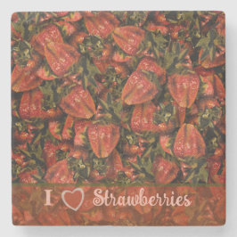 Porta-copo De Pedra Morangos Porta copos