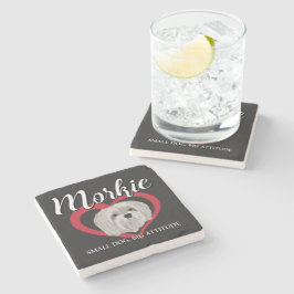 Porta-copo De Pedra Morkie - Cachorro Pequeno, Grande Atitude - 3