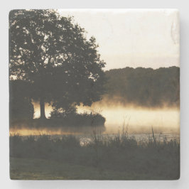 Porta-copo De Pedra Morning Lake Scene Litorna