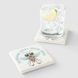 Porta-copo De Pedra Mosquito em Camisa Tropical - pode personalizar