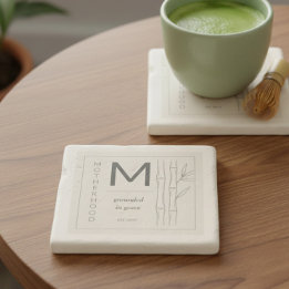 Porta-copo De Pedra Motherhood Grounded in Grace Botanical Mom