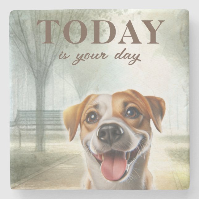 Porta-copo De Pedra Motivação Inspiracional (Frente)