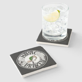 Porta-copo De Pedra Movido por música