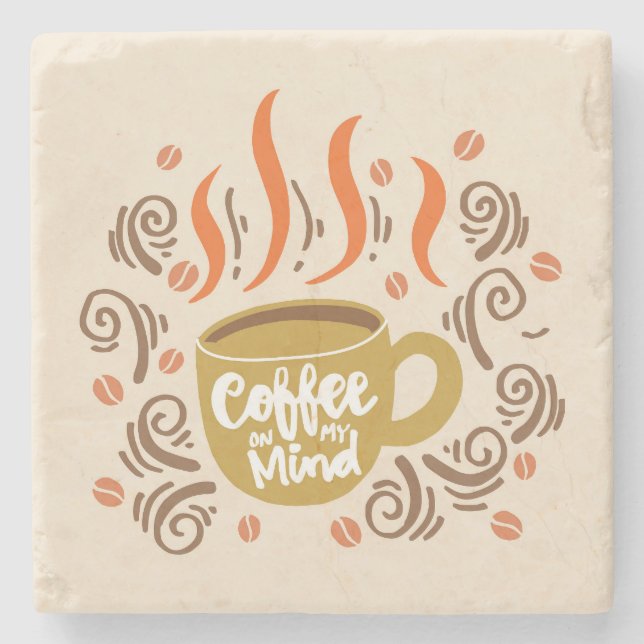 Porta-copo De Pedra Muito Legal e Fofo Café ou Java (Frente)