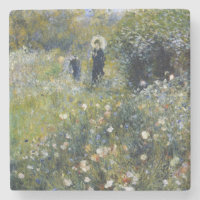 Mulher com Parasol em Jardim por Auguste Renoir