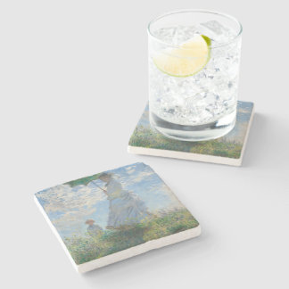 Porta-copo De Pedra Mulher com um Guarda-Sol por Claude Monet