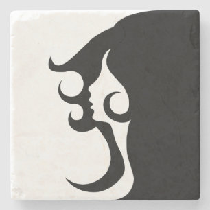 Porta-copo De Pedra Mulher Deco Mod