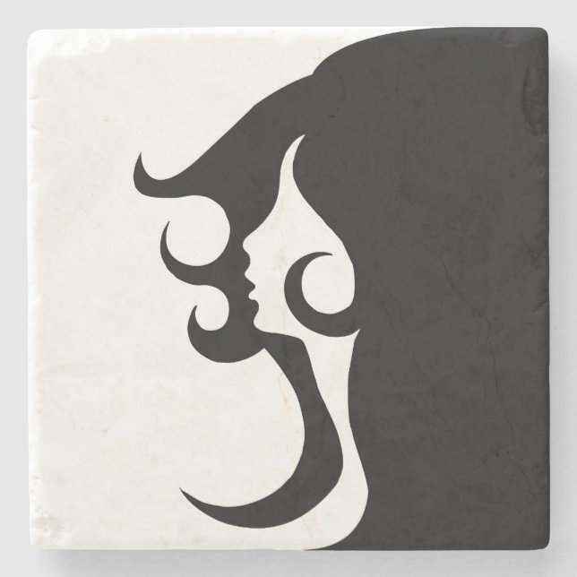 Porta-copo De Pedra Mulher Deco Mod (Frente)