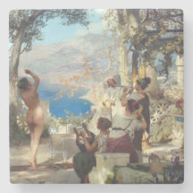 Mulher italiana dança entre punhetas